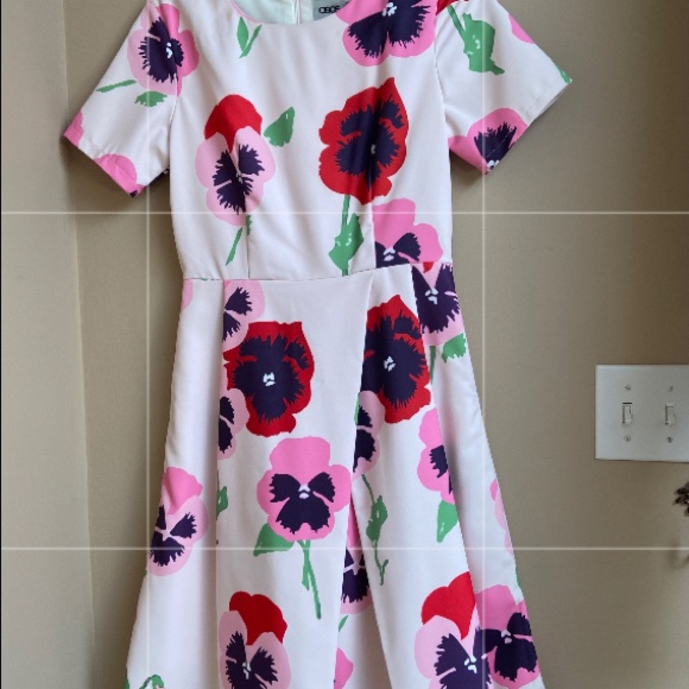 ASOS Floral Crew-Neck Summer Dress  NWOT